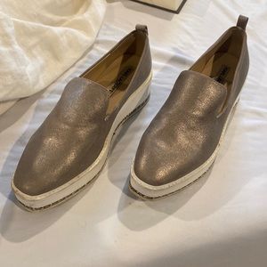 Karl lagerfeld metallic platform sneakers